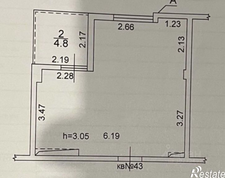 1-комн квартира улица Гагарина, 55В,  д. 55В
