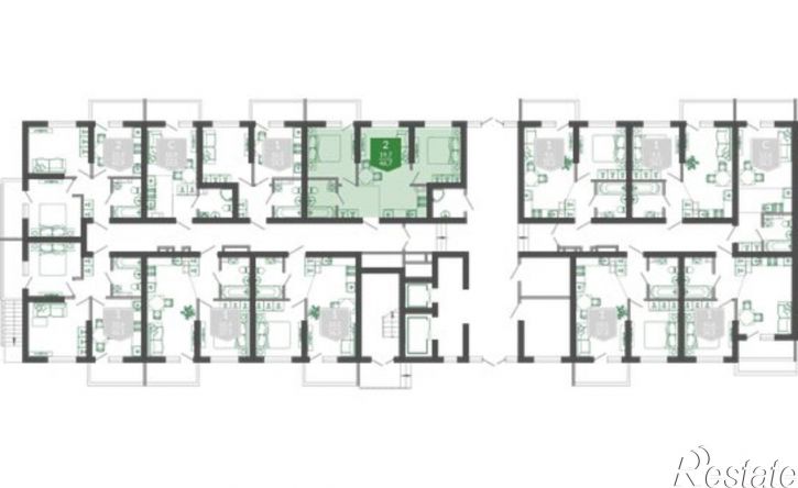 2-комн квартира улица Искры, 66/9 к7,  д. 66/9 к7