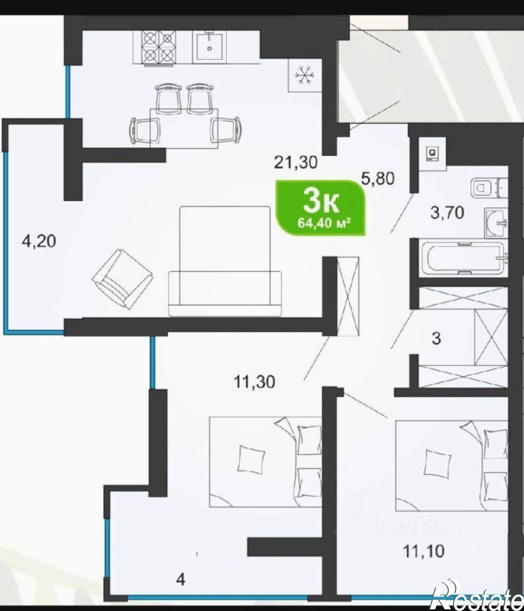 Купить квартиру за 16 800 000 рублей на Ясногорская улица, 16/8 к1