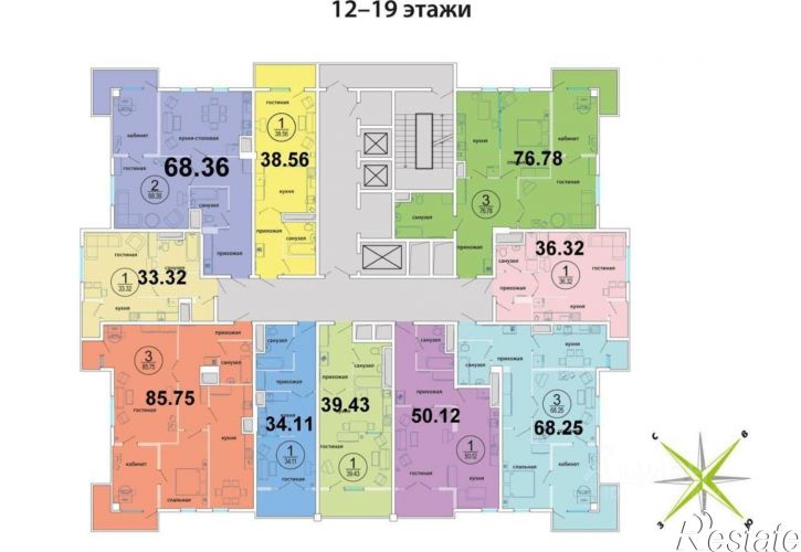 3-комн квартира Параллельная улица, 9 лит1,  д. 9 лит1