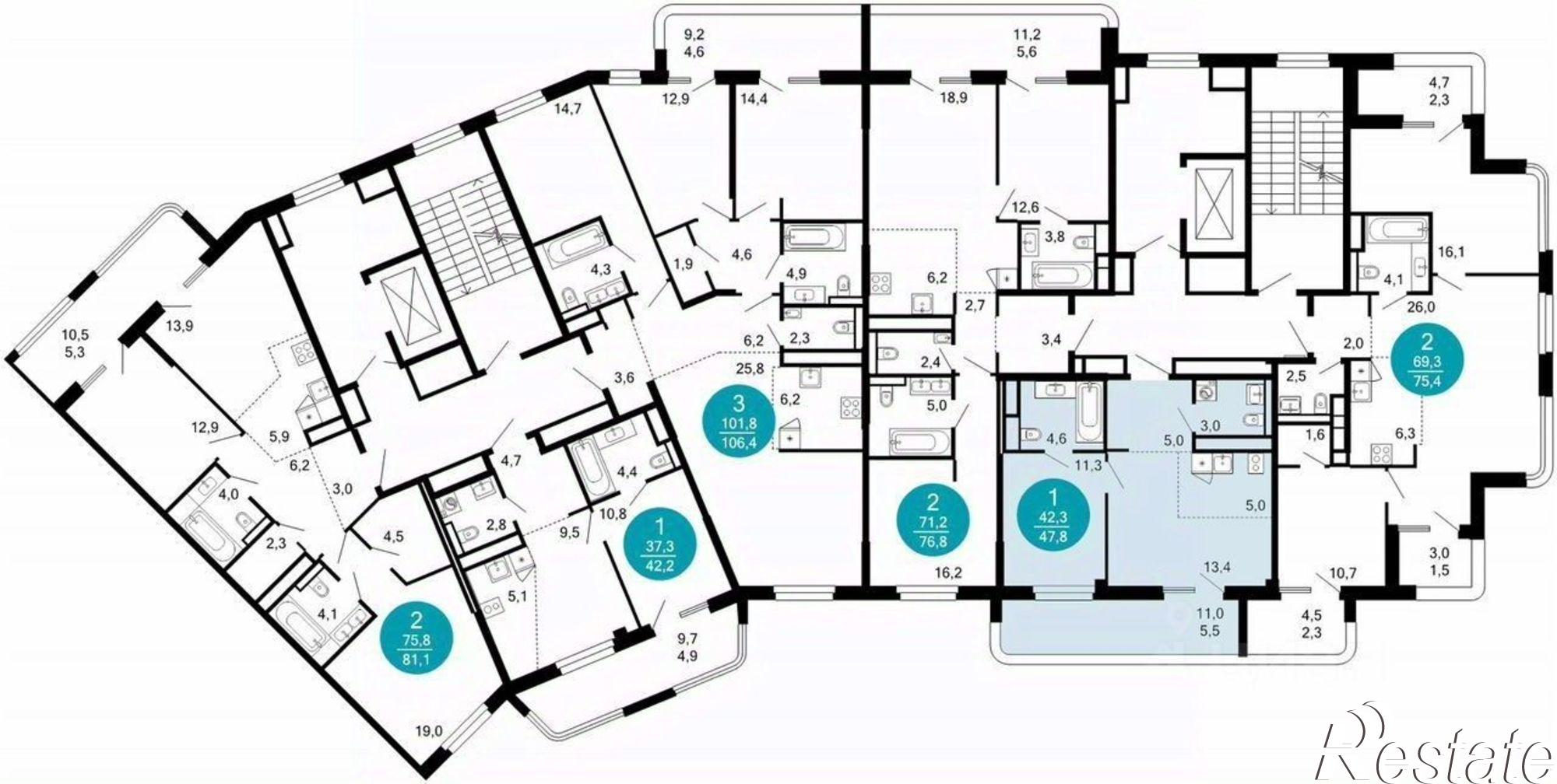 Купить квартиру за 80 900 000 рублей на улица Фадеева, 25