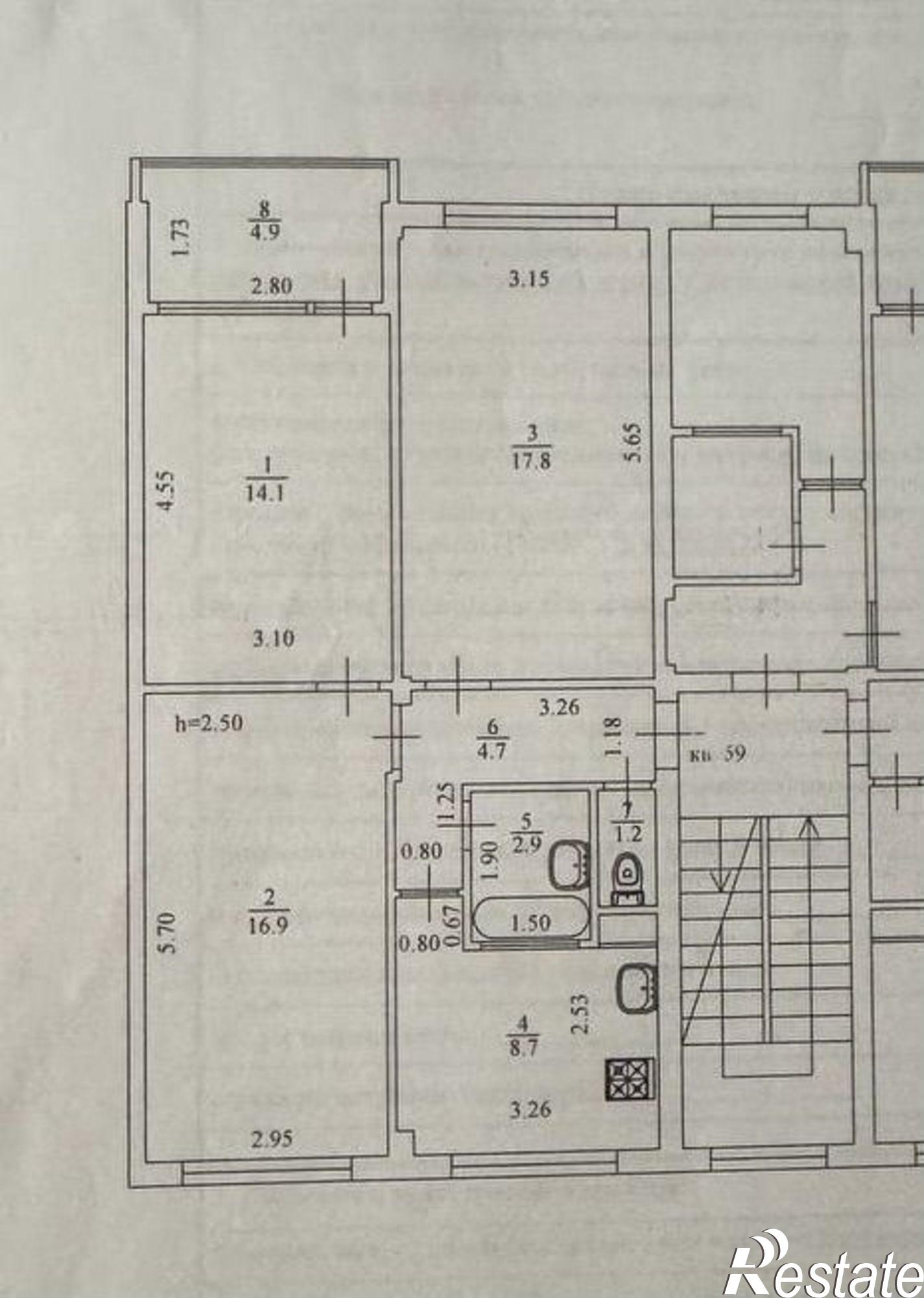 Купить квартиру за 16 500 000 рублей на ул Ворошиловская, 4/1