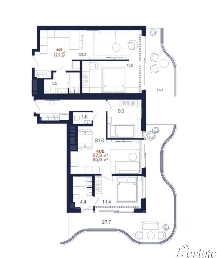 3-комн квартира Курортный пр-кт, 46/8,  д. 46/8