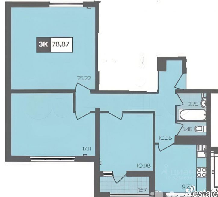 3-комн квартира ул Тепличная, 79,  д. 79