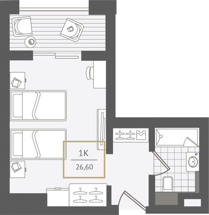 1-комн квартира в новом доме Г. СОЧИ, АДЛЕРСКИЙ РАЙОН, УЛ. ЛЕНИНА, 280А
