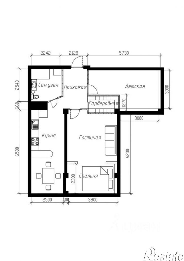 2-комн квартира ул Гастелло, 41/3,  д. 41/3