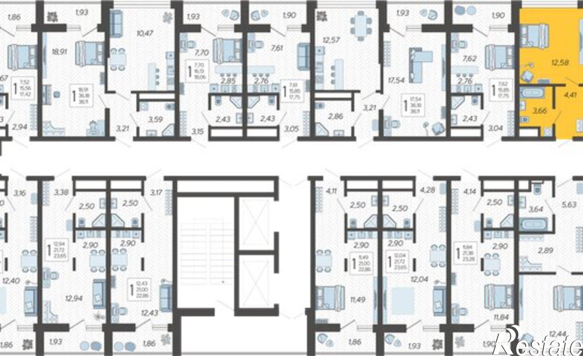 Купить квартиру за 17 372 200 рублей на Ясногорская улица, 16/2 к13