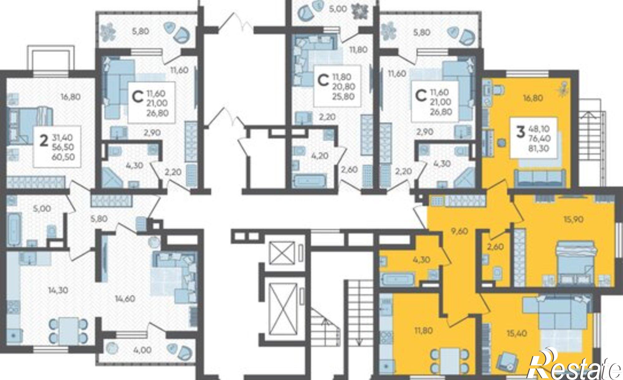 Купить квартиру за 22 113 600 рублей на СНТ ИВОВ Фронтовик, 100