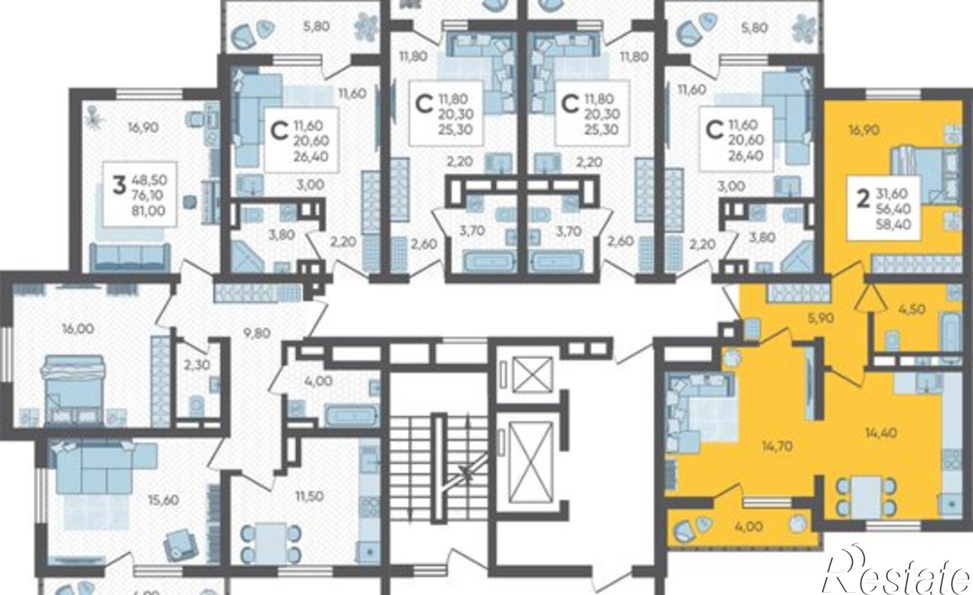Купить квартиру за 16 912 000 рублей на СНТ ИВОВ Фронтовик, 100