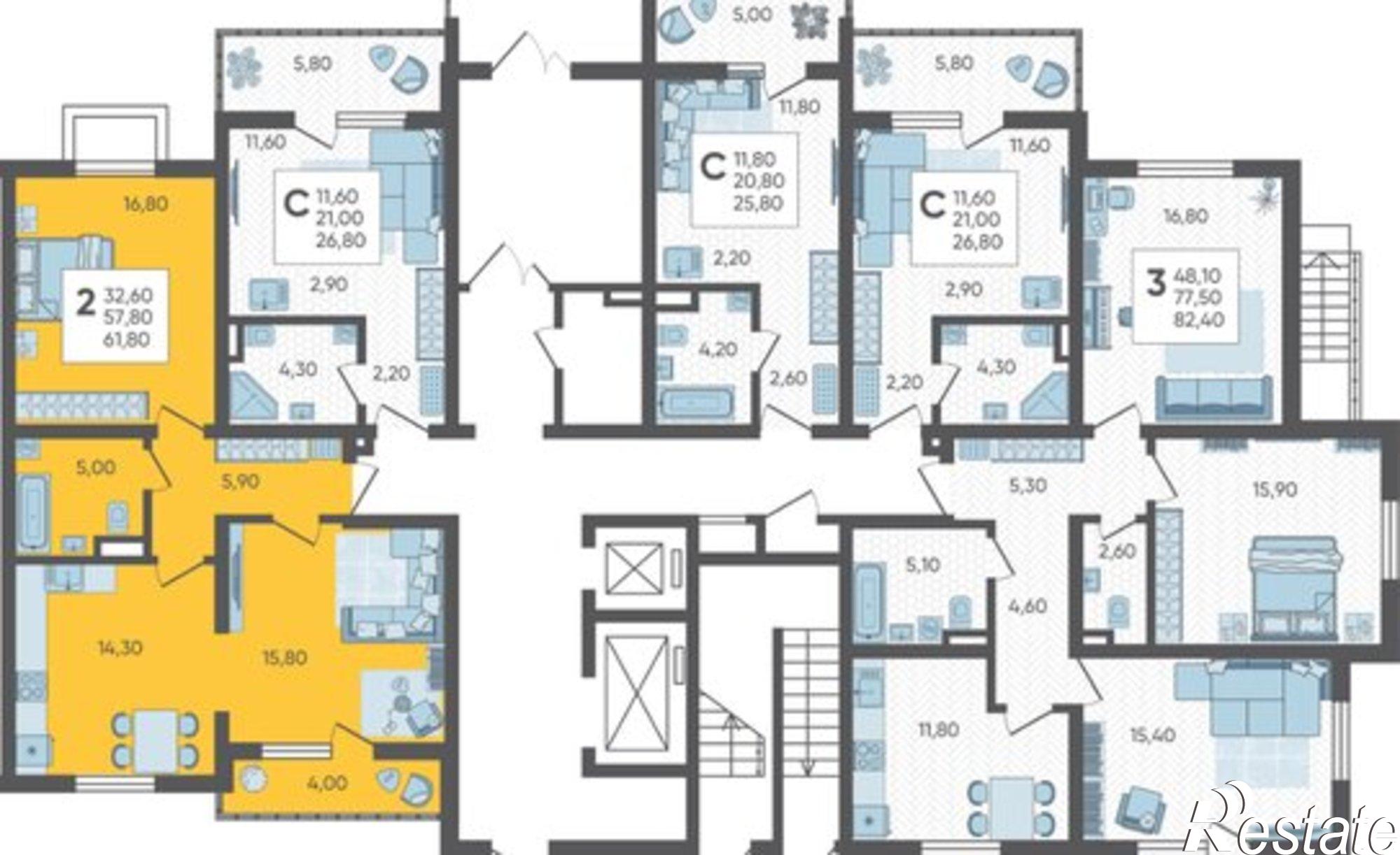 Купить квартиру за 17 242 200 рублей на СНТ ИВОВ Фронтовик, 100