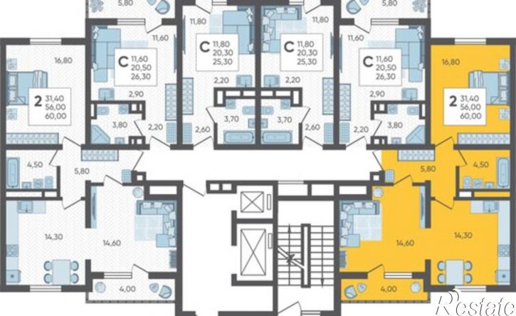 2-комн квартира в новом доме СНТ ИВОВ Фронтовик, 100