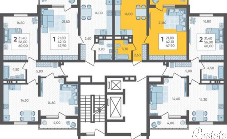 1-комн квартира в новом доме СНТ ИВОВ Фронтовик, 100