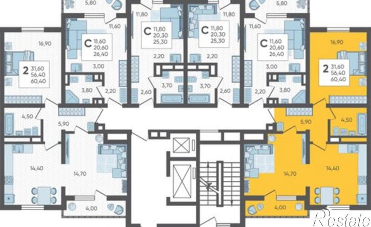 2-комн квартира в новом доме СНТ ИВОВ Фронтовик, 100