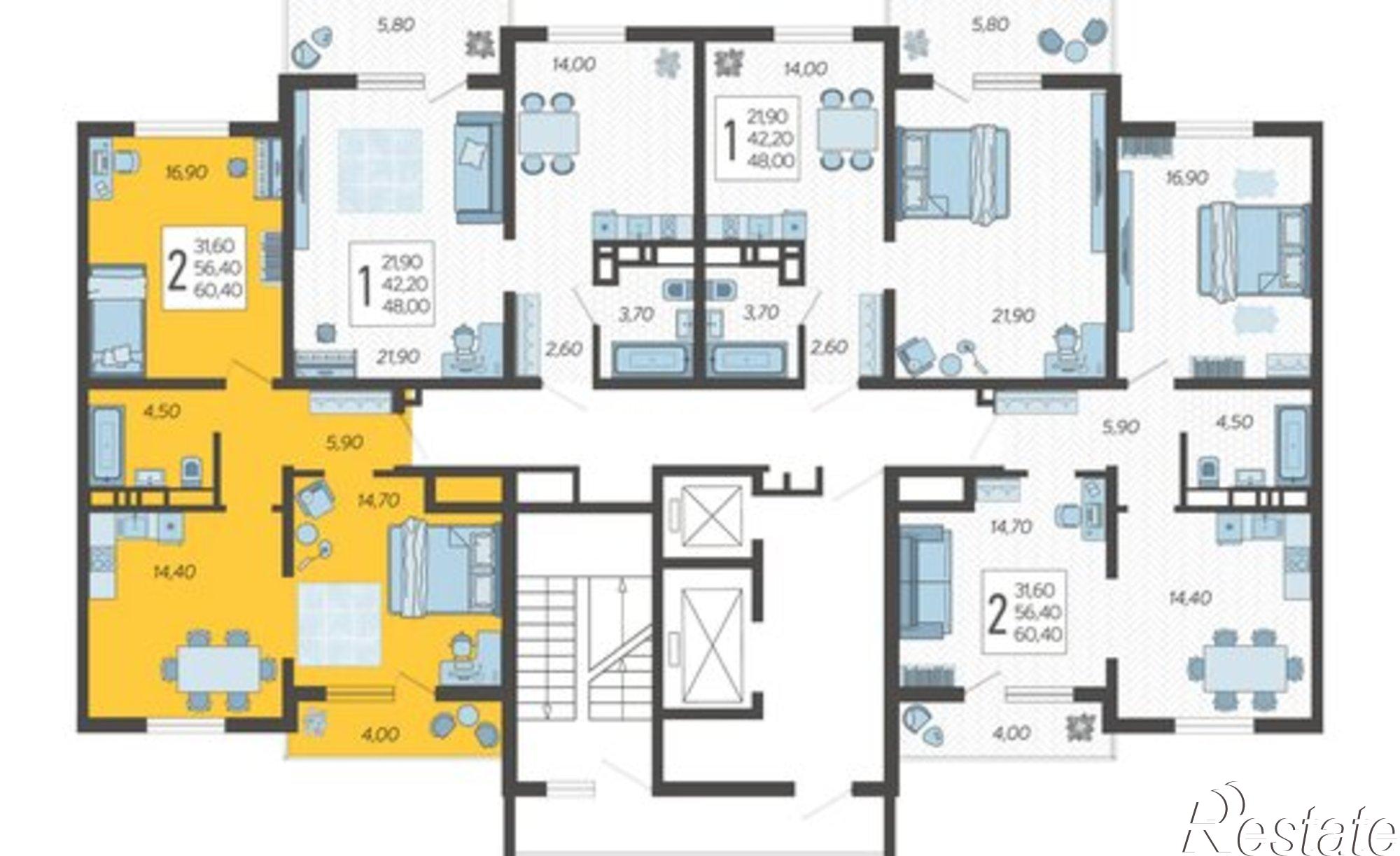 Купить квартиру за 16 972 400 рублей на СНТ ИВОВ Фронтовик, 100