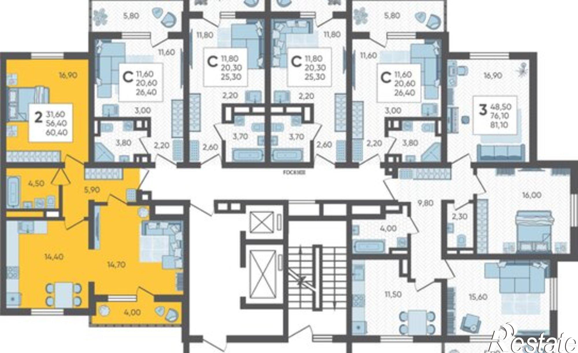 Купить квартиру за 16 912 000 рублей на СНТ ИВОВ Фронтовик, 100