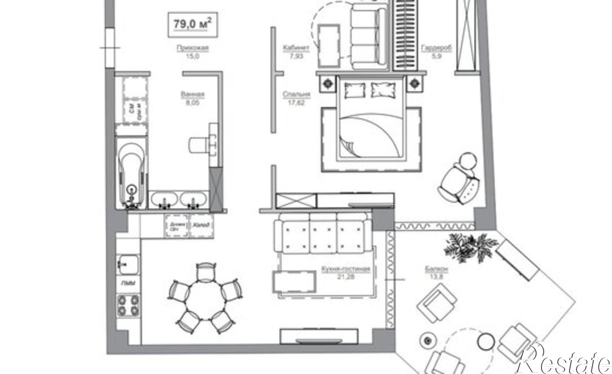 Купить квартиру за 23 650 000 рублей на ул Просвещения, 24А