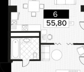 3-комн, 56кв м, этаж 5/14 улица Просвещения, 32