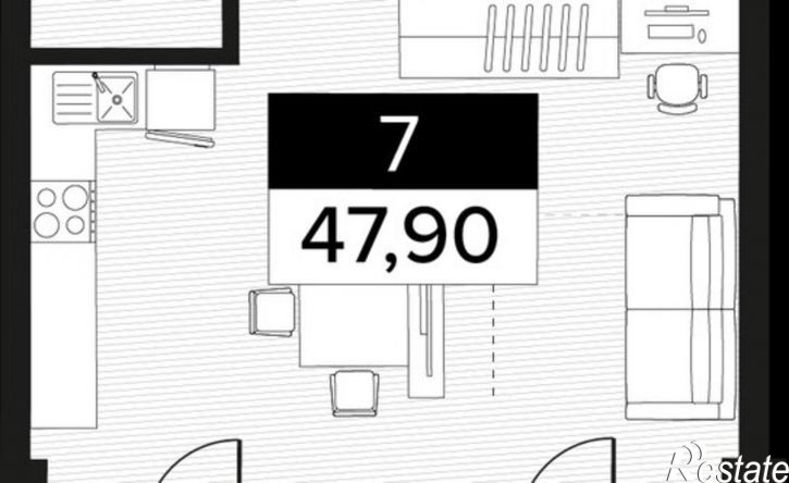 1-комн квартира улица Просвещения, 32,  д. 32