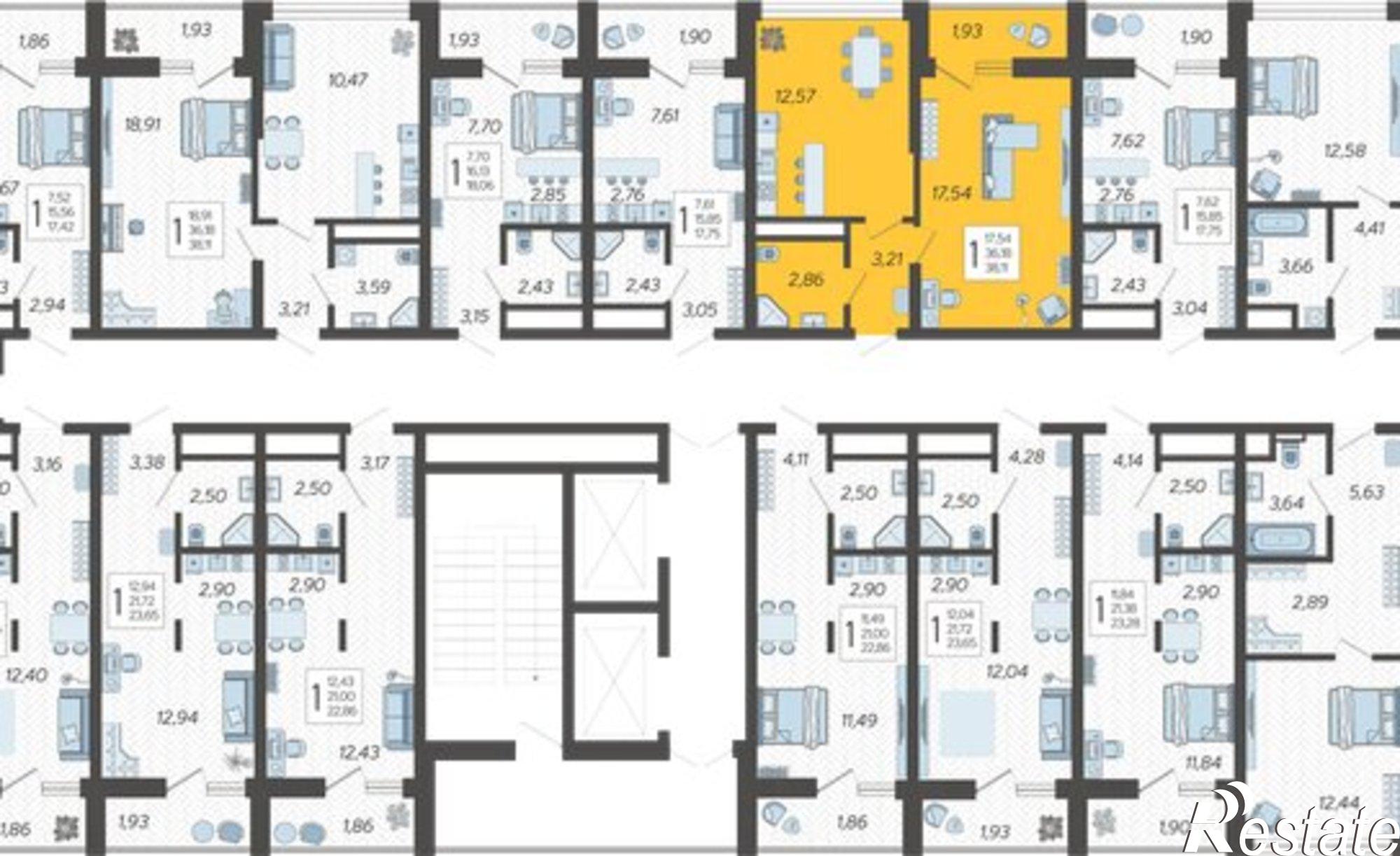 Купить квартиру за 14 424 600 рублей на микрорайон Бытха, Ясногорская улица, 15