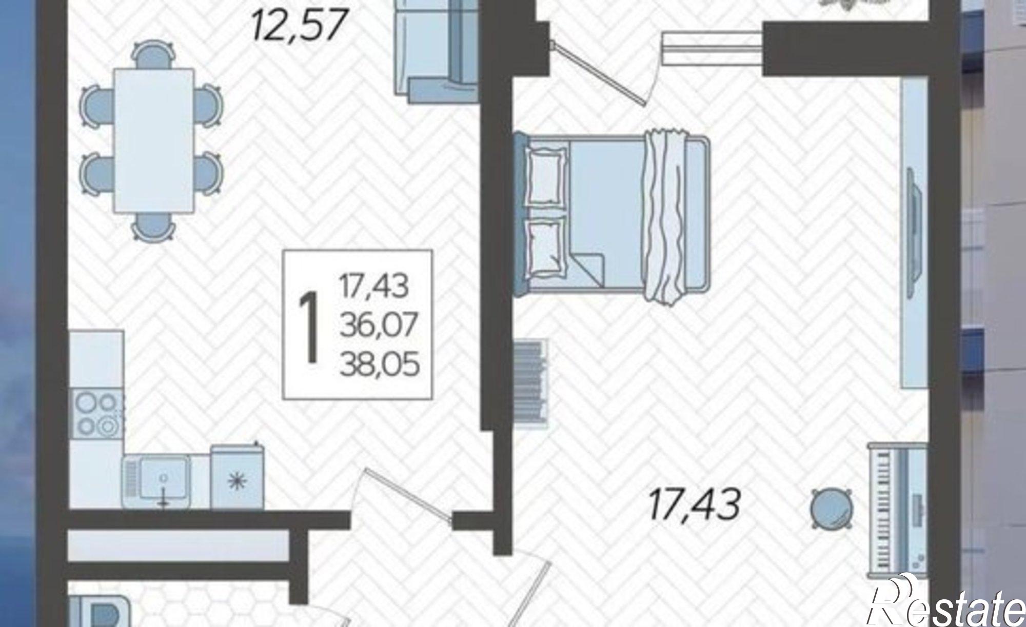 Купить квартиру за 12 500 000 рублей на микрорайон Бытха, Ясногорская улица, 16/2к8