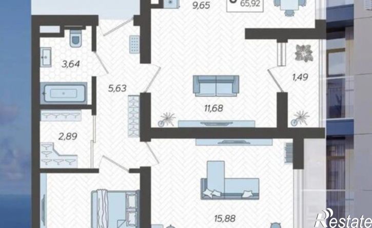 3-комн квартира микрорайон Бытха, Ясногорская улица, 16/2к11