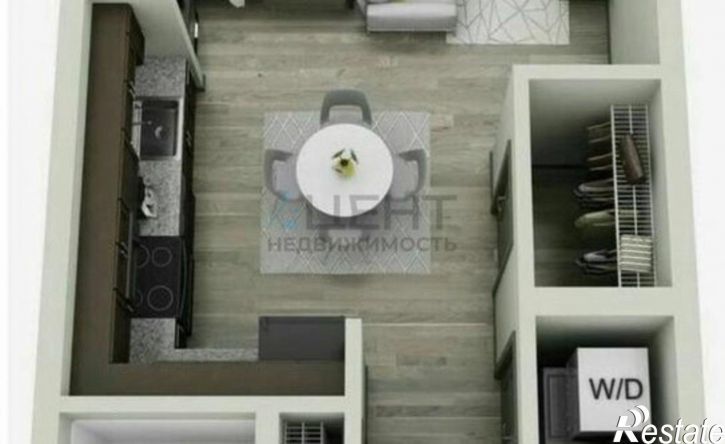 1-комн квартира ул Разина, 4,  д. 4