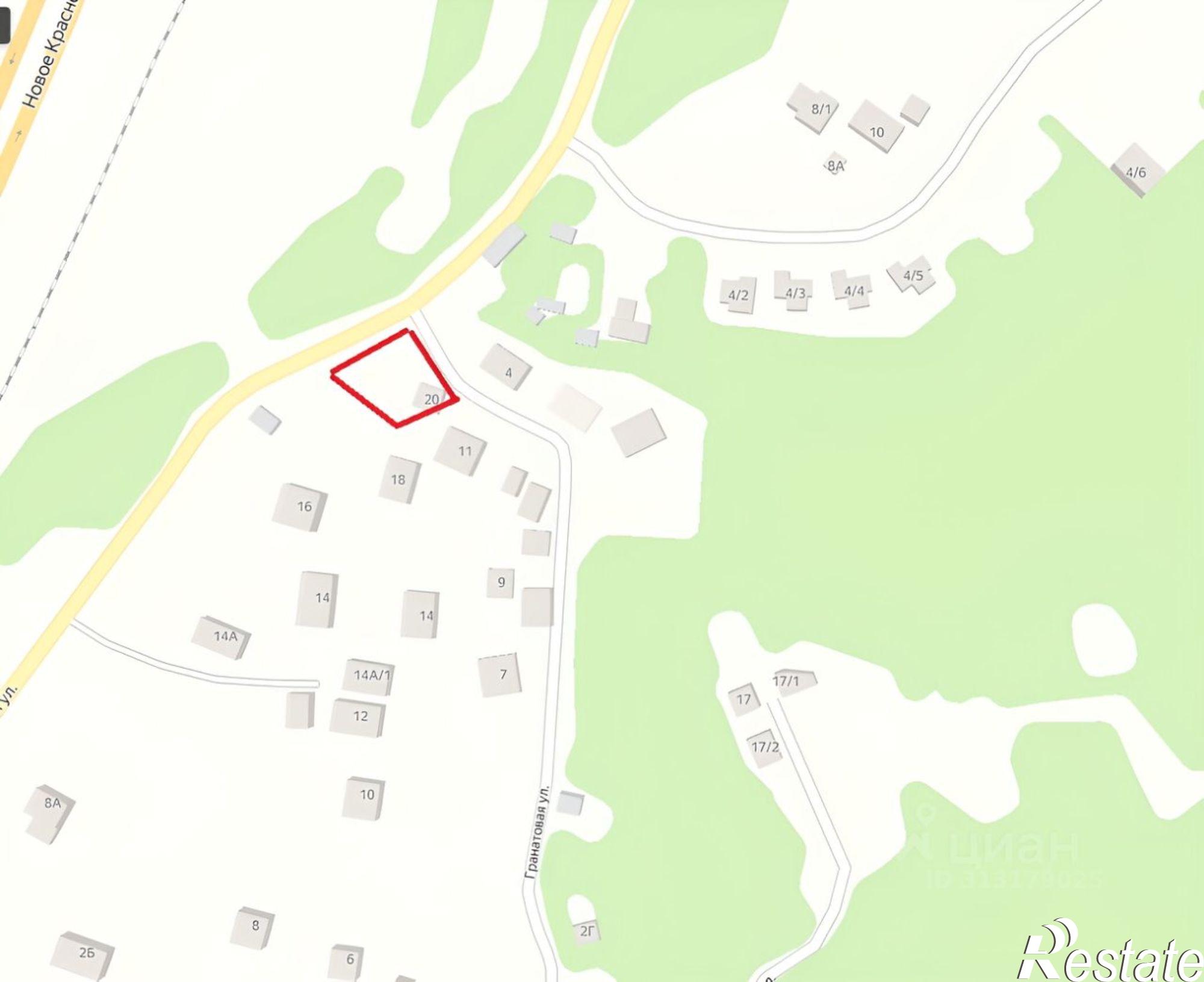Купить землю, земельный участок за 16 000 000 рублей на ул Гранатовая, 17