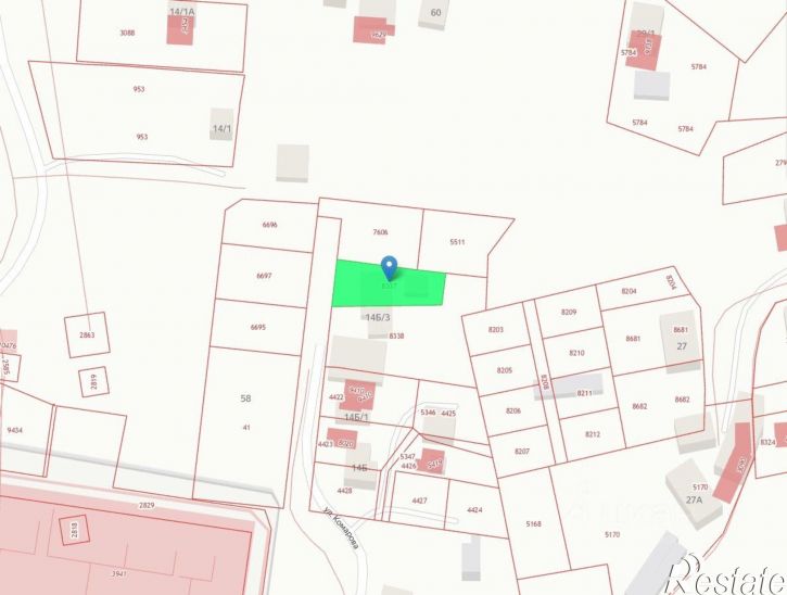 Земельный участок ул Комарова, 14Б,  д. 14Б
