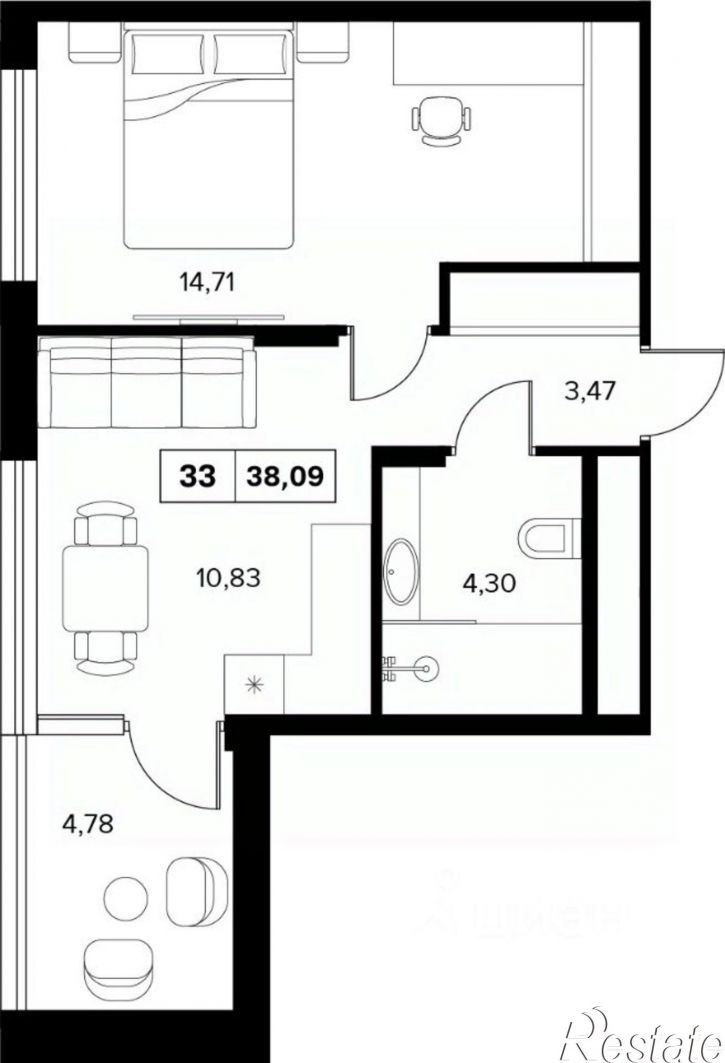 2-комн квартира в новом доме улица Семашко, 37А,  д. 37А