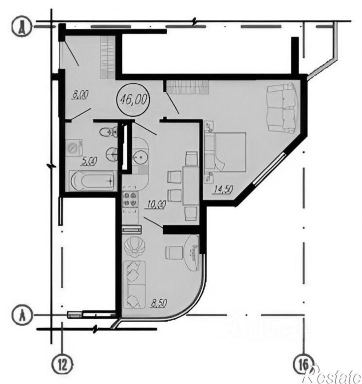 1-комн квартира улица Есауленко, 6А к1,  д. 6А к1