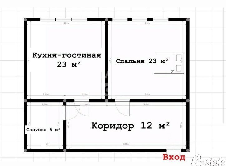 1-комн квартира переулок Рахманинова, 39/12,  д. 39/12