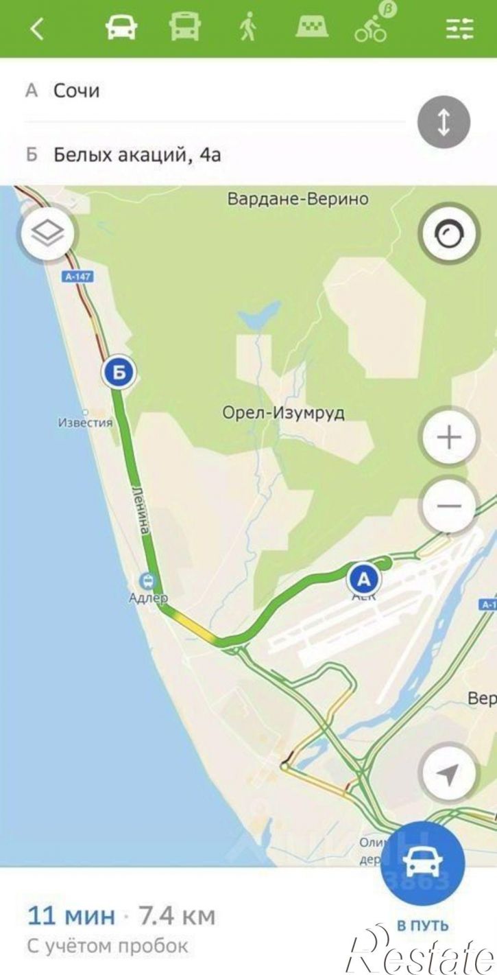 2-комн квартира улица Белых Акаций, 4А,  д. 4А