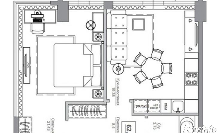 2-комн квартира улица Просвещения, 32,  д. 32