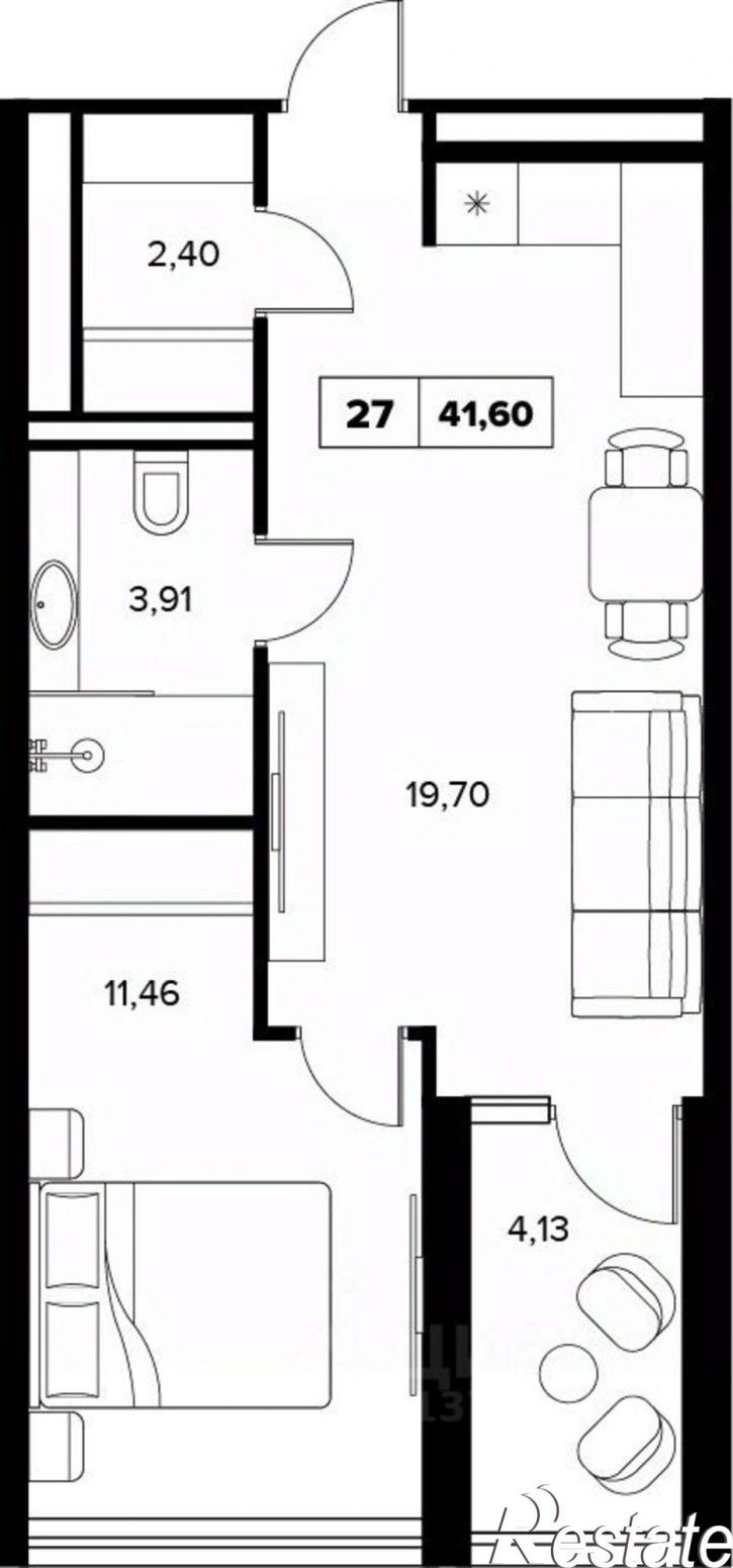 2-комн квартира в новом доме улица Семашко, 37А к2,  д. 37А к2