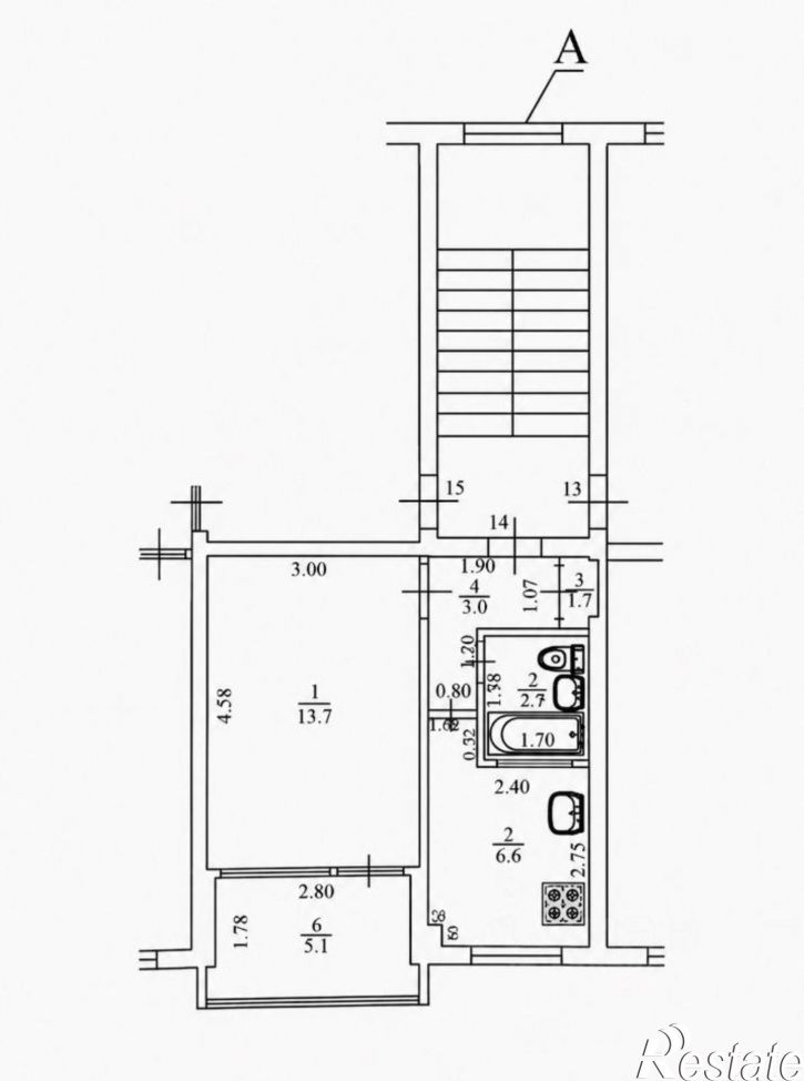 1-комн квартира Красноармейская улица, 7А,  д. 7А