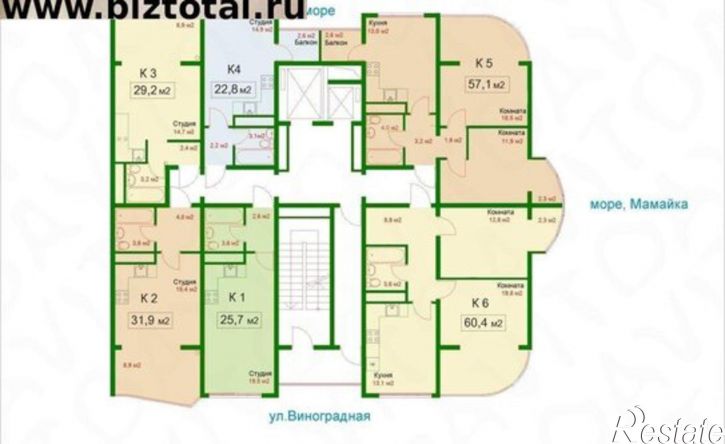 2-комн квартира Виноградная улица, 195/1,  д. 195/1