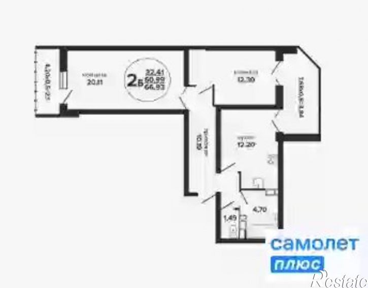 2-комн квартира Дагомысский переулок, 6,  д. 6