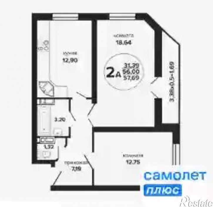 2-комн квартира Дагомысский переулок, 6,  д. 6