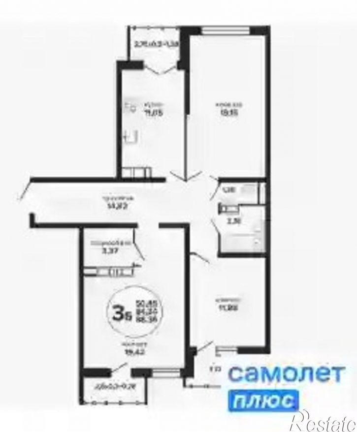 3-комн квартира Дагомысский переулок, 6,  д. 6