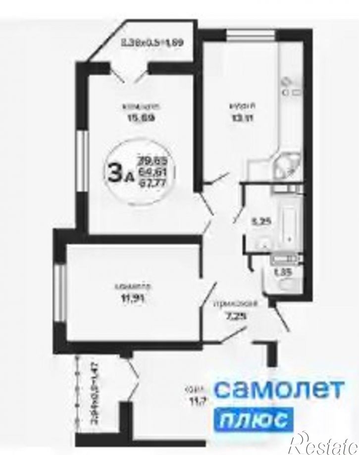 3-комн квартира Дагомысский переулок, 6,  д. 6
