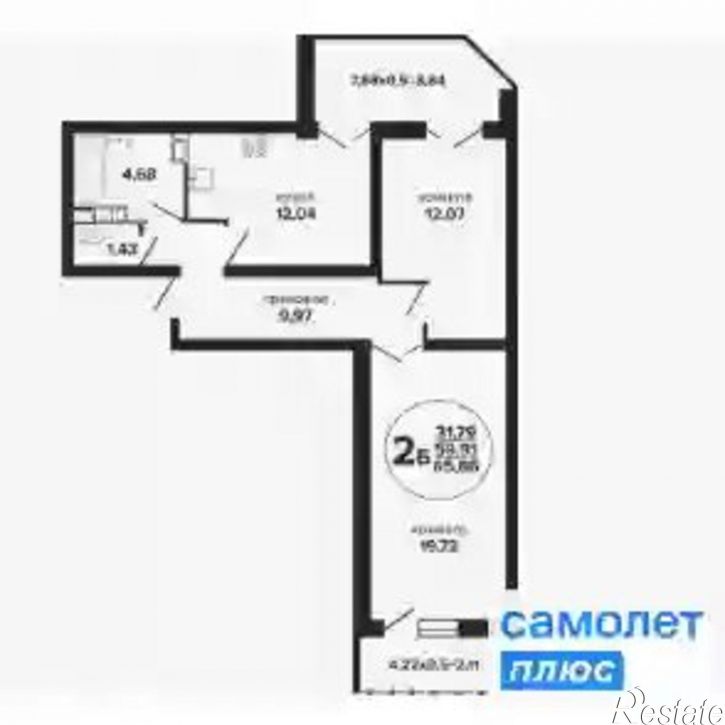 2-комн квартира Дагомысский переулок, 6,  д. 6