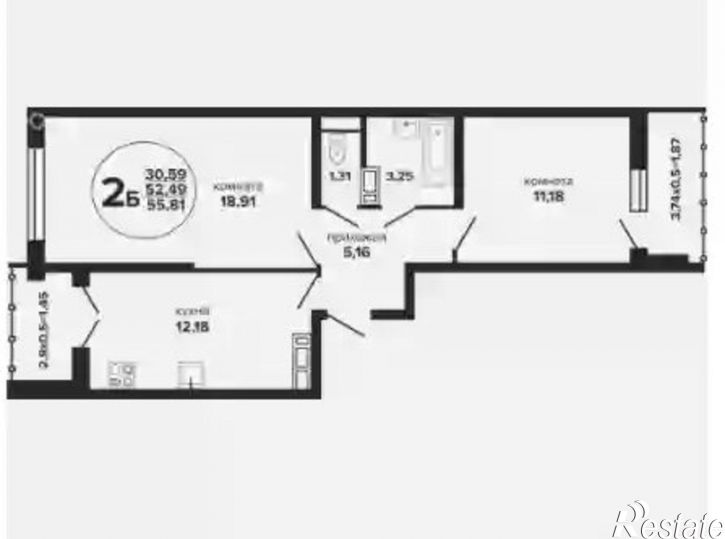 2-комн квартира Дагомысский пер, 6,  д. 6