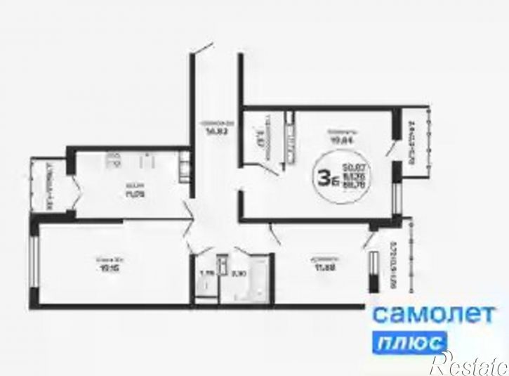 3-комн квартира Дагомысский пер, 6,  д. 6