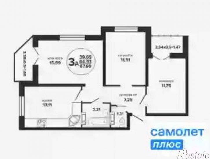 3-комн квартира Дагомысский пер, 6,  д. 6