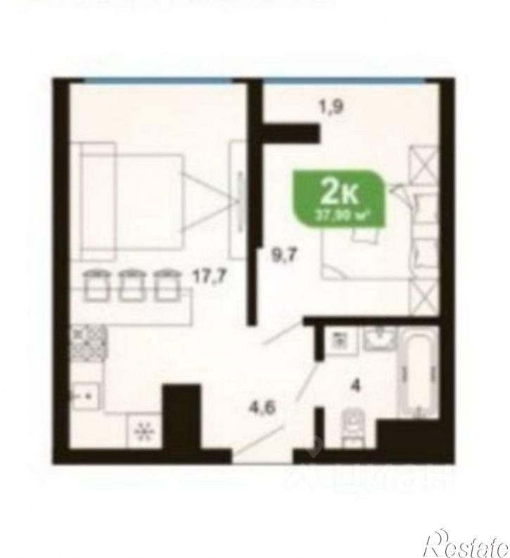 1-комн квартира Ясногорская улица, 16/8 к1,  д. 16/8 к1