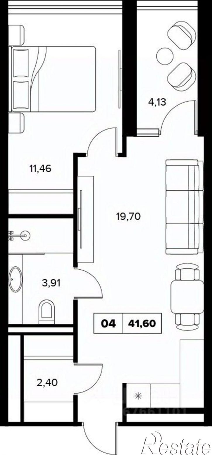 2-комн квартира в новом доме ул Семашко, 37А 3,  д. 37А 3,  к. 3