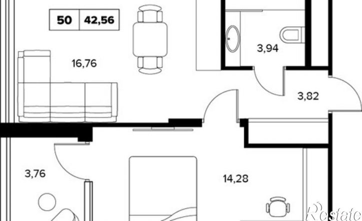 2-комн квартира в новом доме улица Семашко, 37А к3,  д. 37А к3