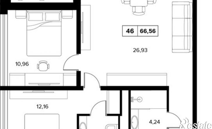 3-комн квартира в новом доме улица Семашко, 37А к1,  д. 37А к1