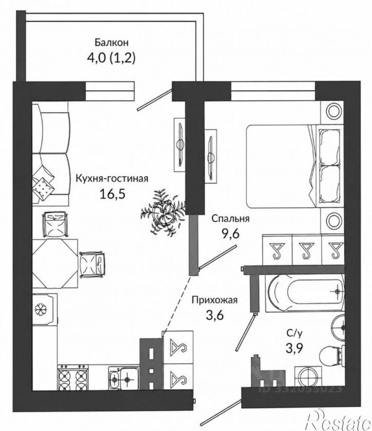 1-комн квартира ул Искры, 66/9,  д. 66/9