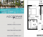1-комн, 35 кв м, этаж 9/17 ул Искры, 66/10
